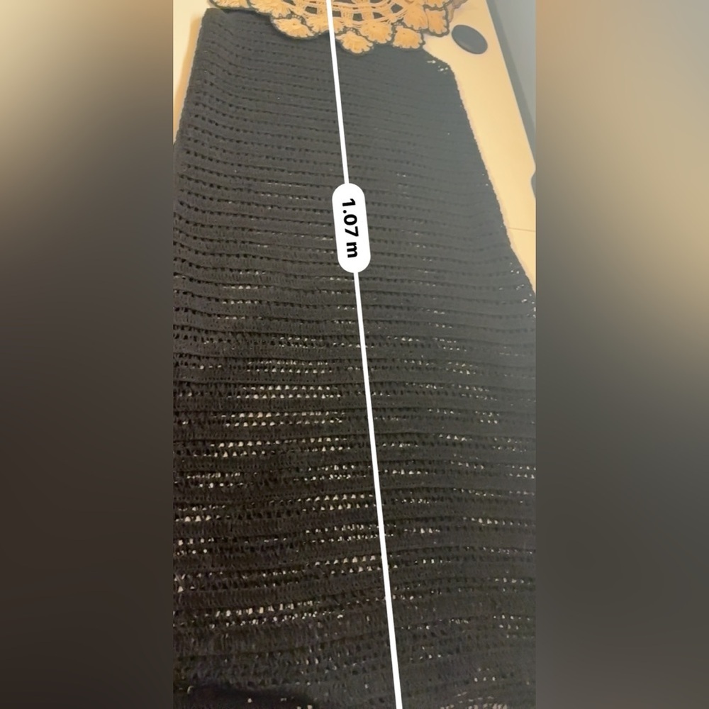 NWT Zara Limited Edition Black Crochet Dress with gold Accents XS/S - Picture 7 of 9